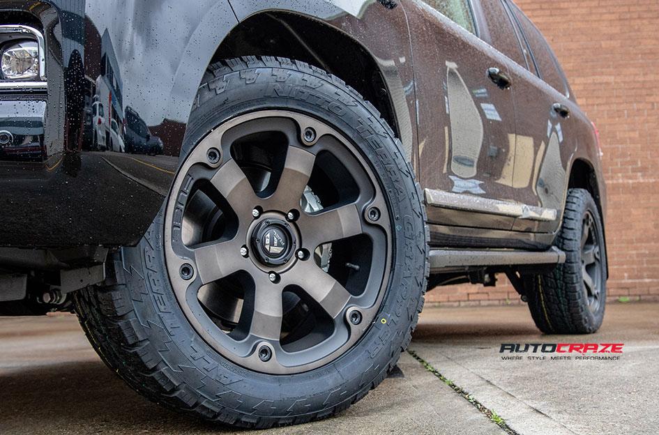 TOYOTA LANDCRUSIER BEAST BLACK   MACHINED WITH DARK TINT